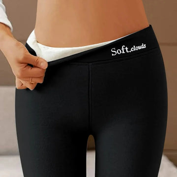 Black Velvet Leggings | Women's Warm Winter Wear