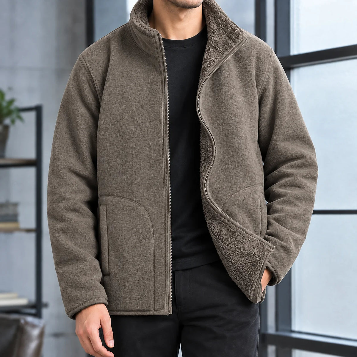 Vaughn | Men's Fleece Lined Jacket Black 6
