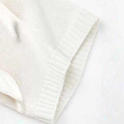 Loungel | Distressed Open-Knit Drawstring Hoodie