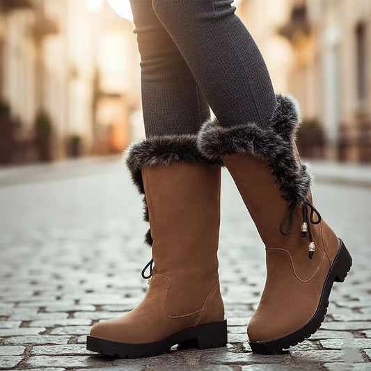 Adriana | Fur-Trimmed Knee-High Winter Boots 0
