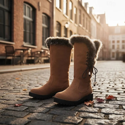 Adriana | Fur-Trimmed Knee-High Winter Boots 1