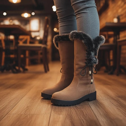 Adriana | Fur-Trimmed Knee-High Winter Boots 3