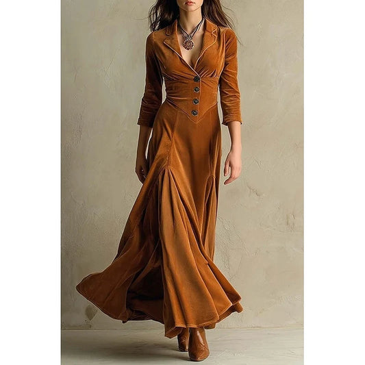 Arabella | Long Sleeve Maxi Dress Elegant Floor-Length 0