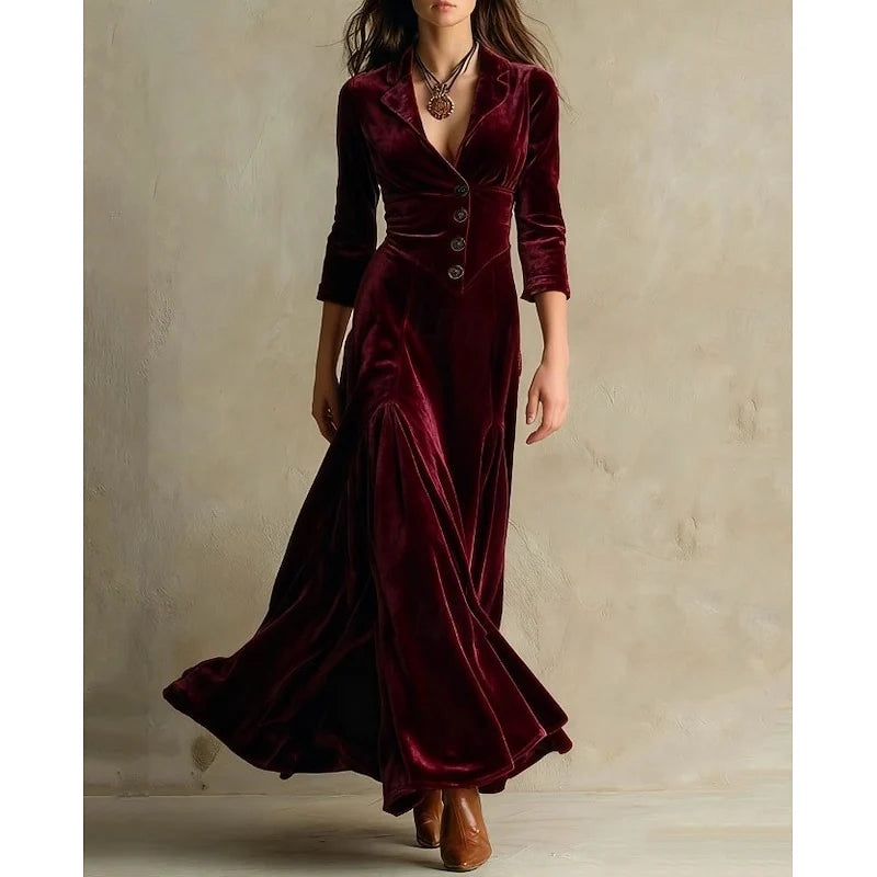 Arabella | Long Sleeve Maxi Dress Elegant Floor-Length 2