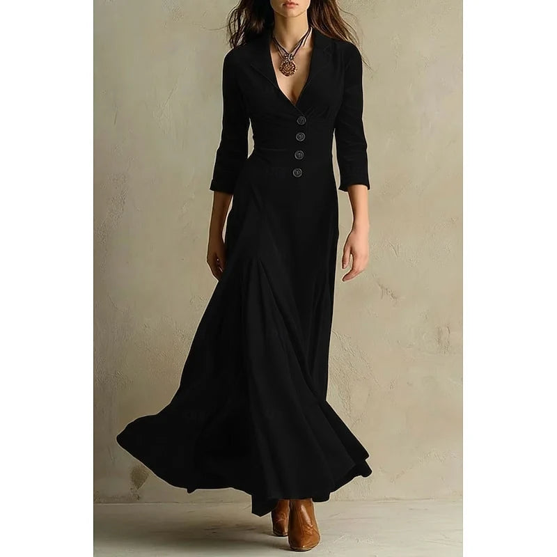 Arabella | Long Sleeve Maxi Dress Elegant Floor-Length 4