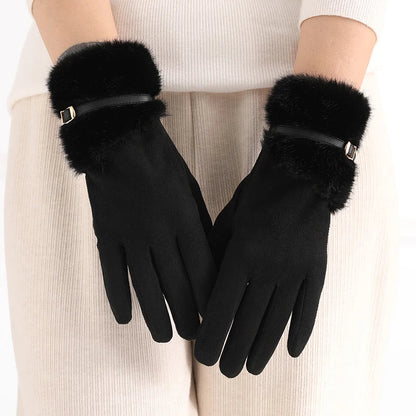 Aurora | Warm Gloves for Women with Fur Trim 4
