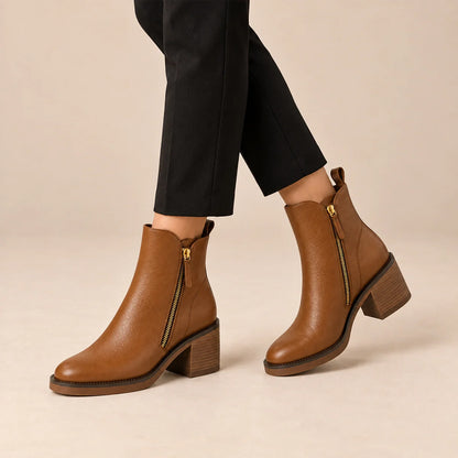 Black Ankle Boots | Women's Pointed Toe Block Heel Booties 3