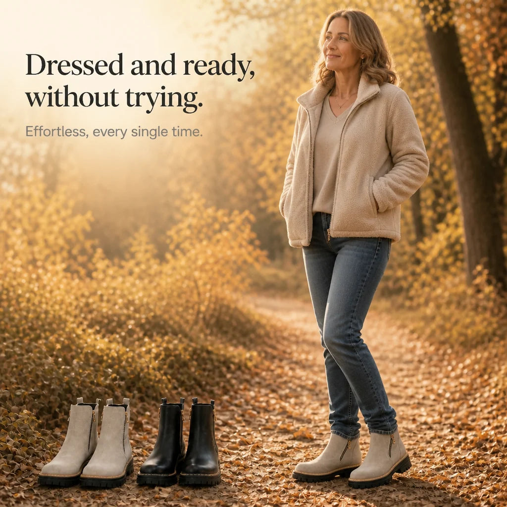 Black Ankle Boots | Women's Square-Heel Zip-Up Booties 8