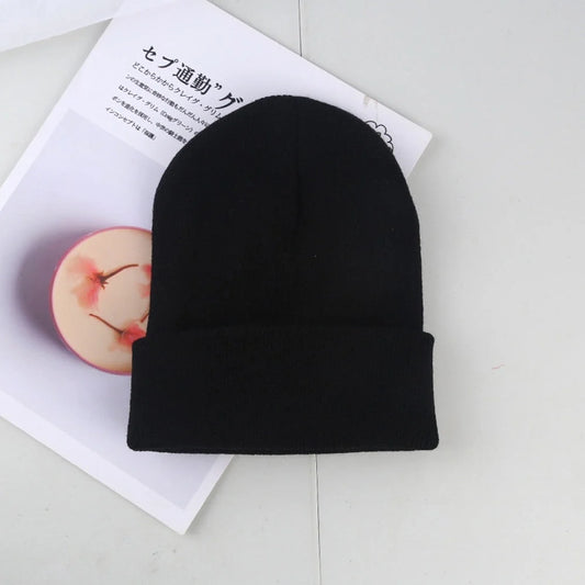 Black Beanie | Unisex Soft Wool Blend Hat for Men and Women 3