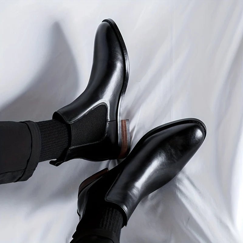 Black Chelsea Boots | Pointed-Toe Leather Design for Women 2