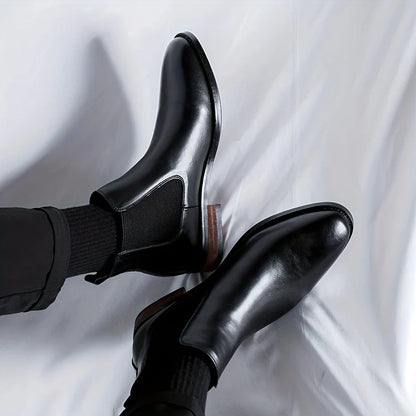 Black Chelsea Boots | Pointed-Toe Leather Design for Women 2