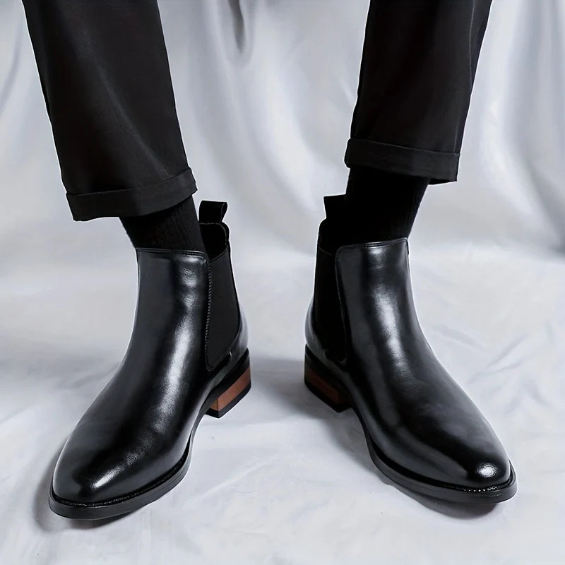 Black Chelsea Boots | Pointed-Toe Leather Design for Women 5