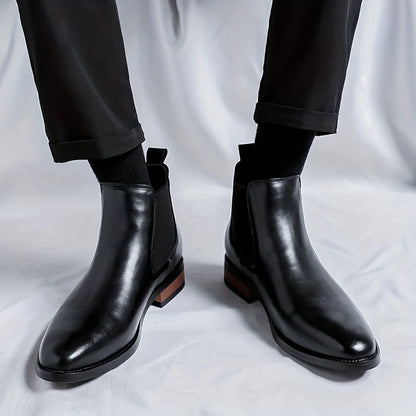 Black Chelsea Boots | Pointed-Toe Leather Design for Women 5