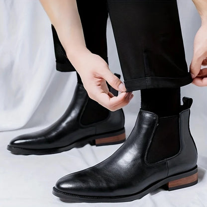 Black Chelsea Boots | Pointed-Toe Leather Design for Women 7