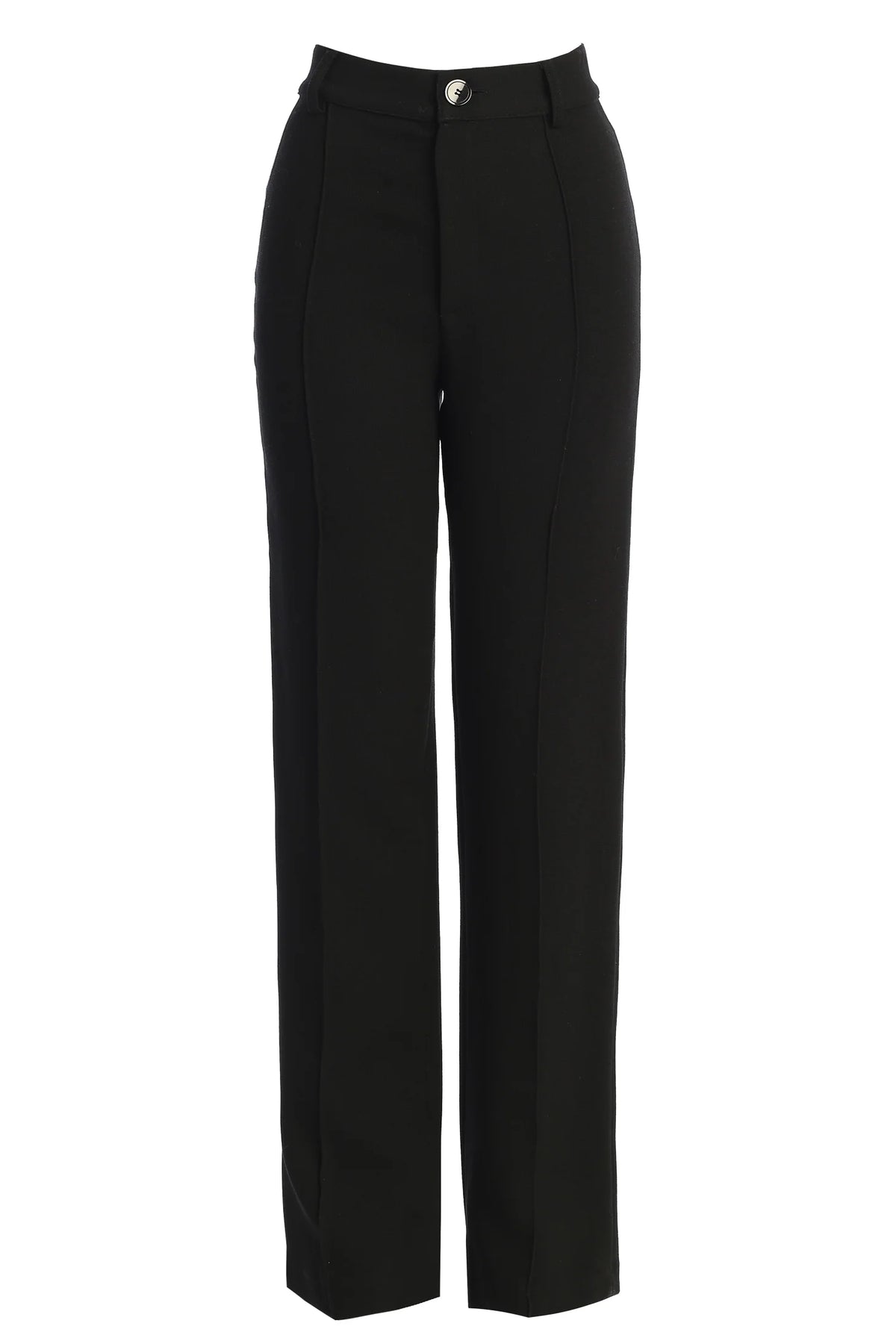 Black Wide Leg Trousers | Women's High-Waist Pants 1
