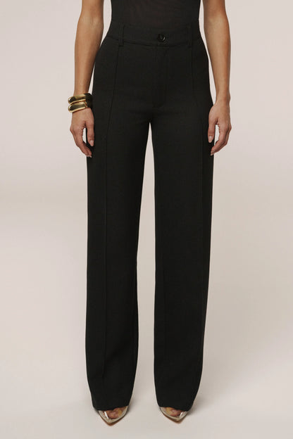 Black Wide Leg Trousers | Women's High-Waist Pants 2