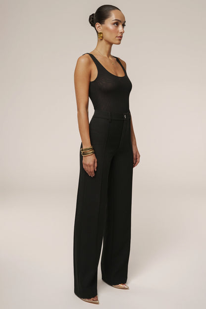 Black Wide Leg Trousers | Women's High-Waist Pants 5