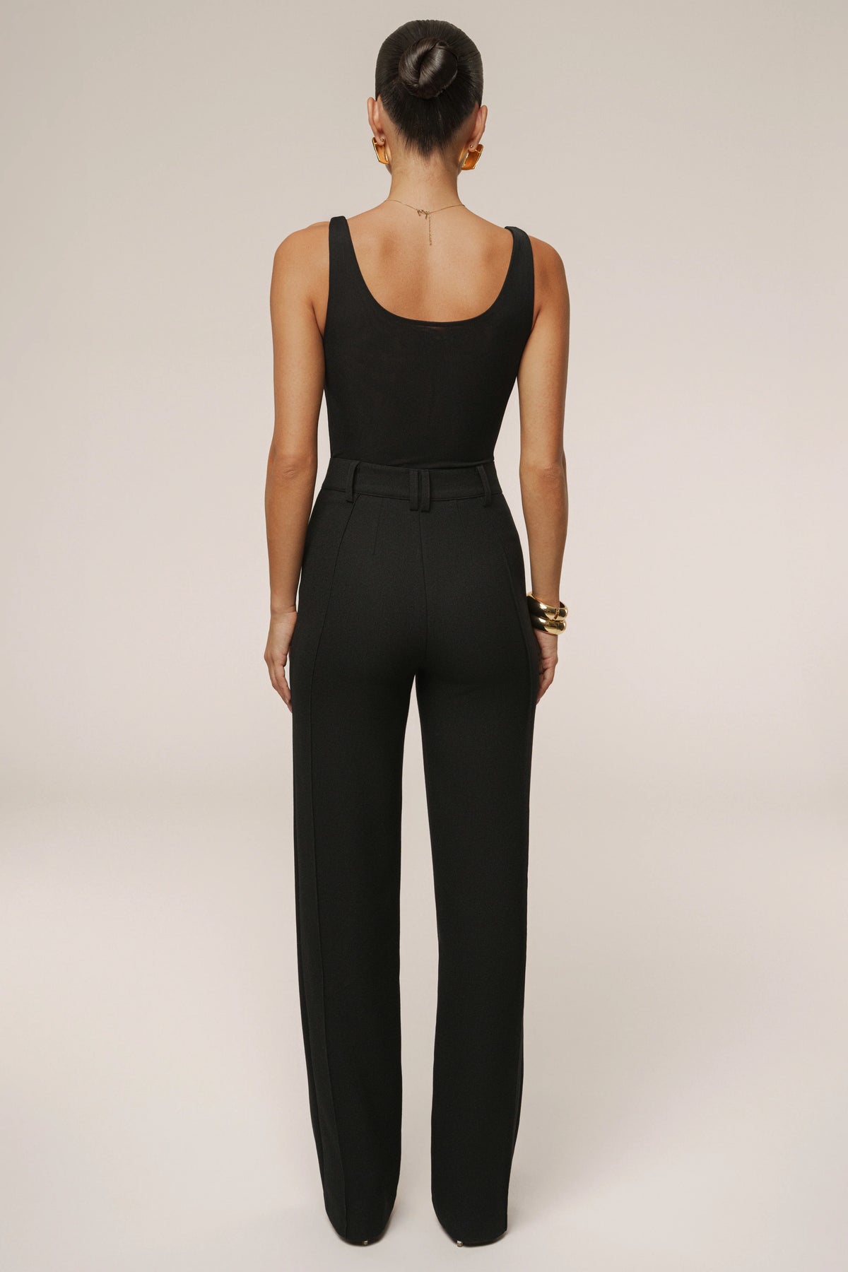 Black Wide Leg Trousers | Women's High-Waist Pants 6