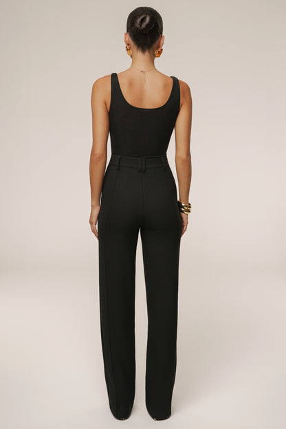 Black Wide Leg Trousers | Women's High-Waist Pants 6