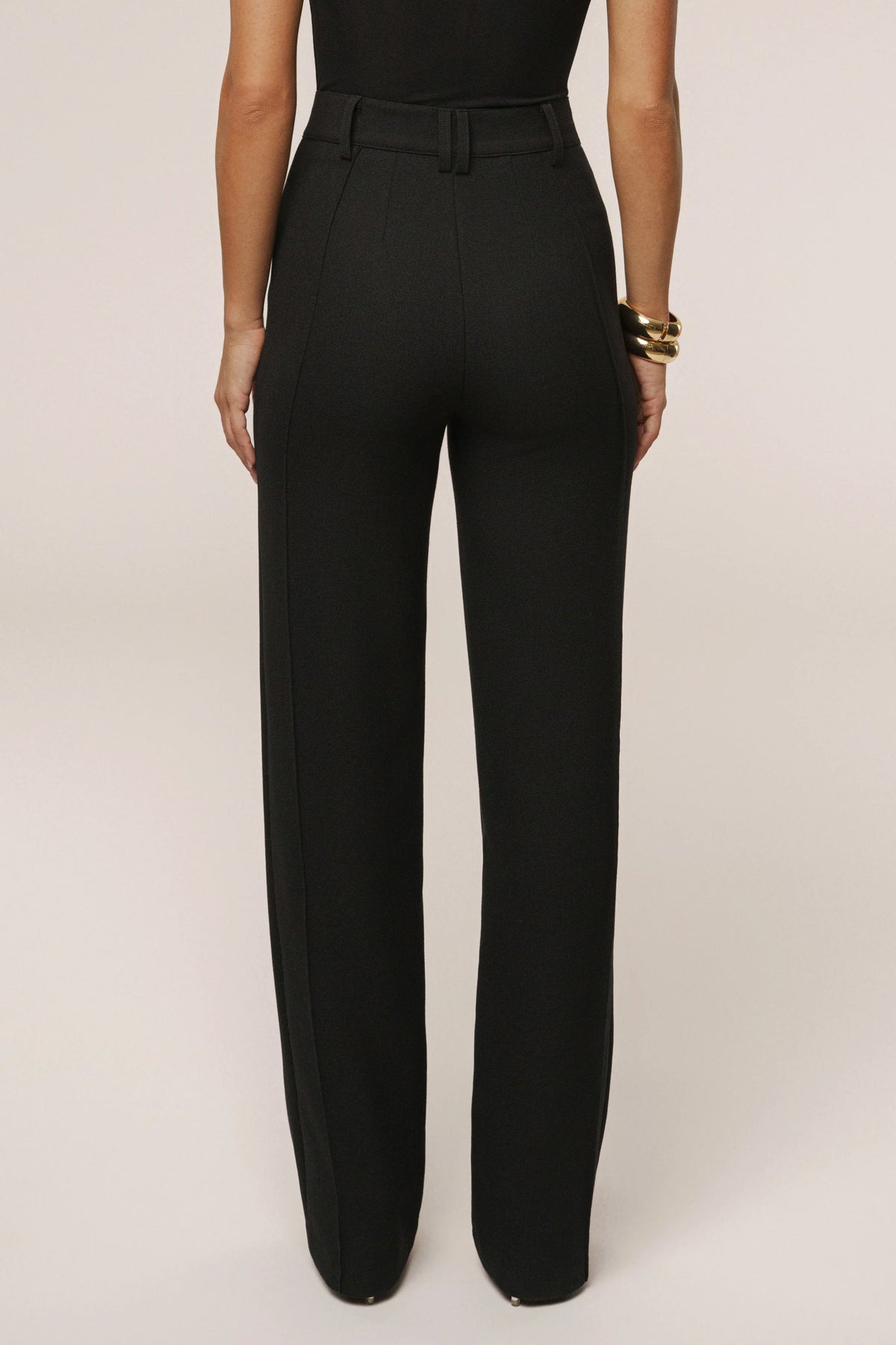 Black Wide Leg Trousers | Women's High-Waist Pants 7