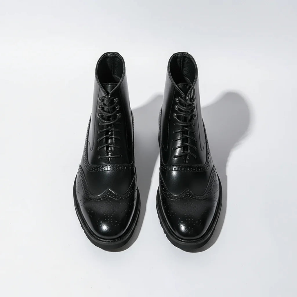Braxton | Men's Full-Grain Leather Brogue Boots 8