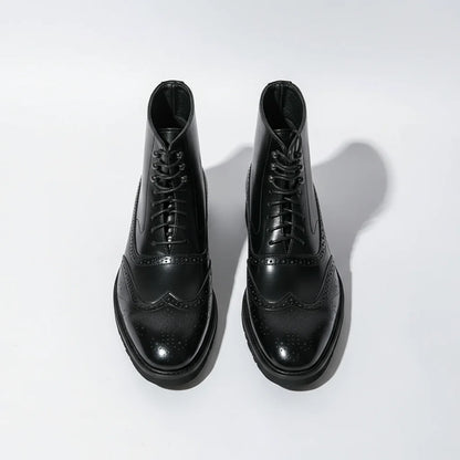 Braxton | Men's Full-Grain Leather Brogue Boots 8