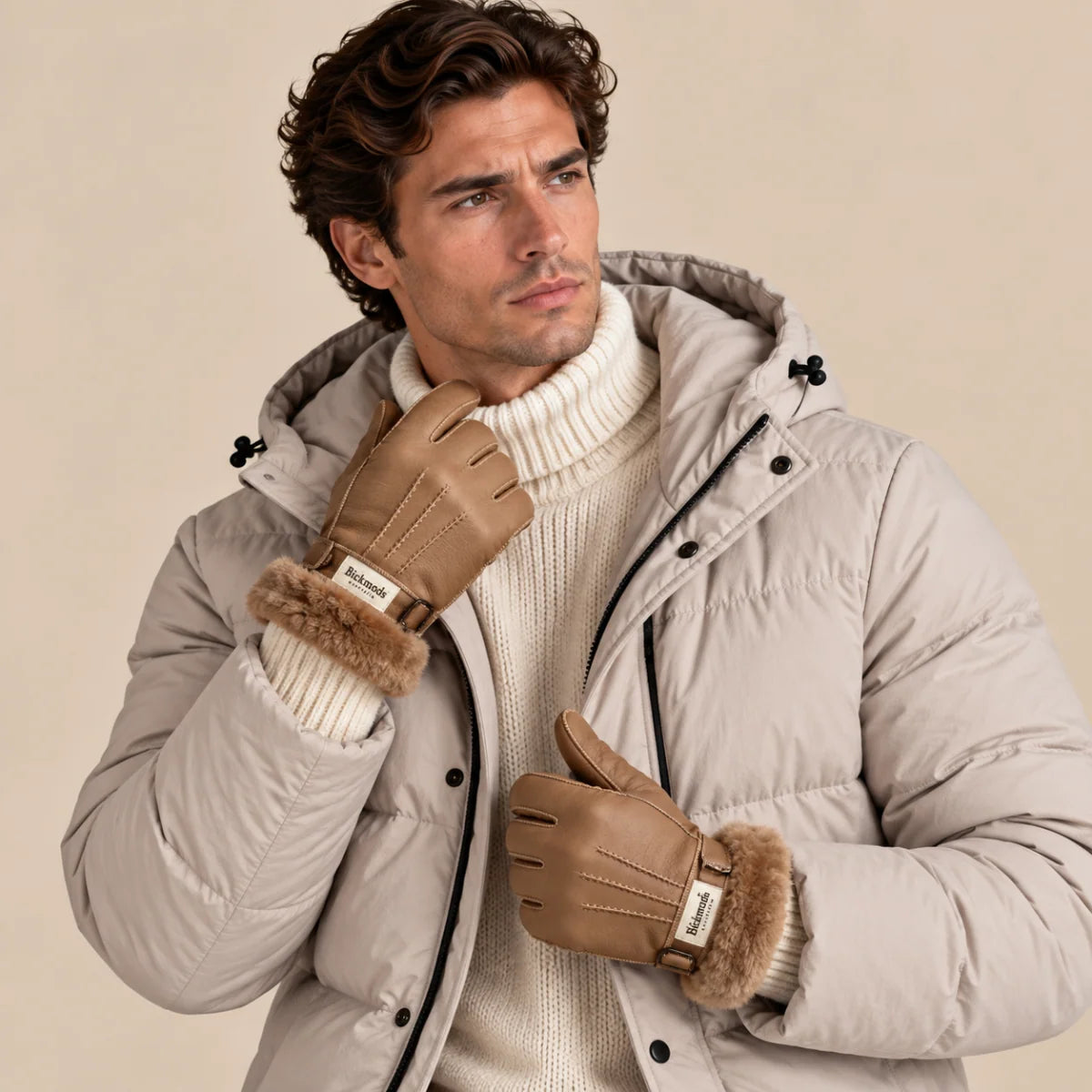 Brenton | Men's Sheepskin Leather Winter Gloves with Fur Lining 10