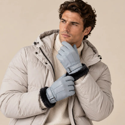 Brenton | Men's Sheepskin Leather Winter Gloves with Fur Lining 3