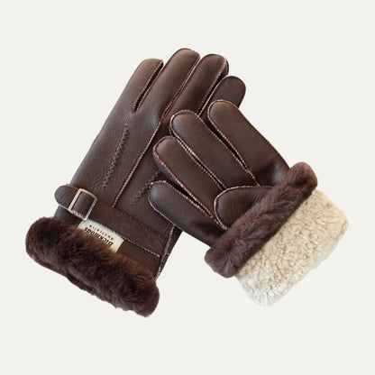 Brenton | Men's Sheepskin Leather Winter Gloves with Fur Lining 6