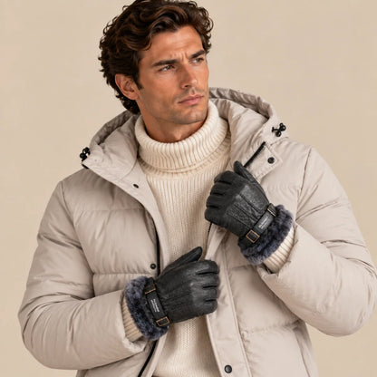 Brenton | Men's Sheepskin Leather Winter Gloves with Fur Lining 9