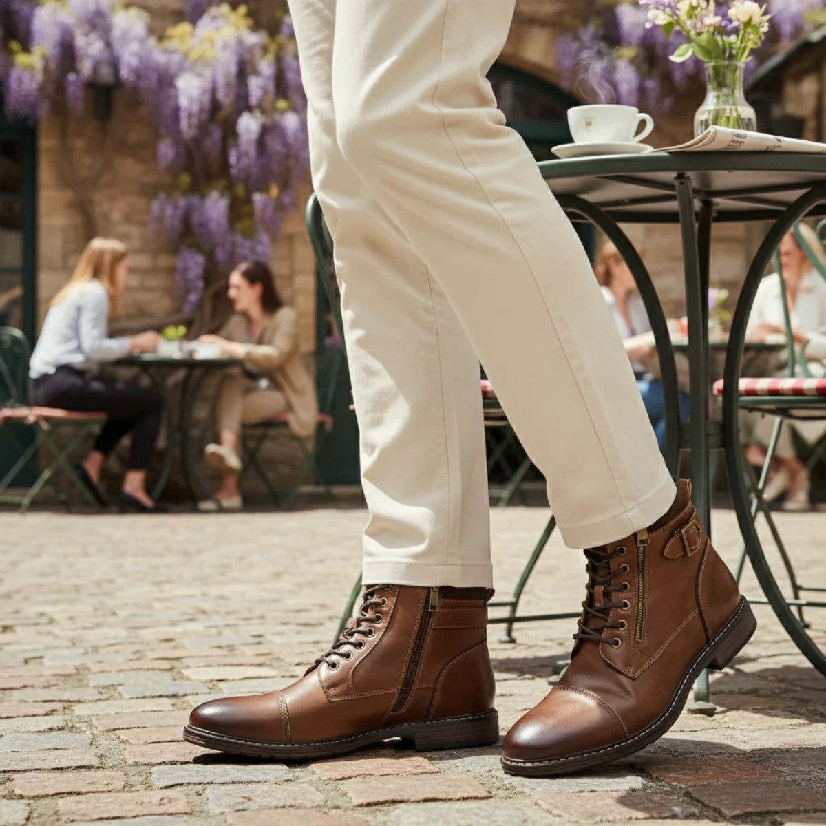 Brescia | Men's Vintage Leather Ankle Boots Casual 8