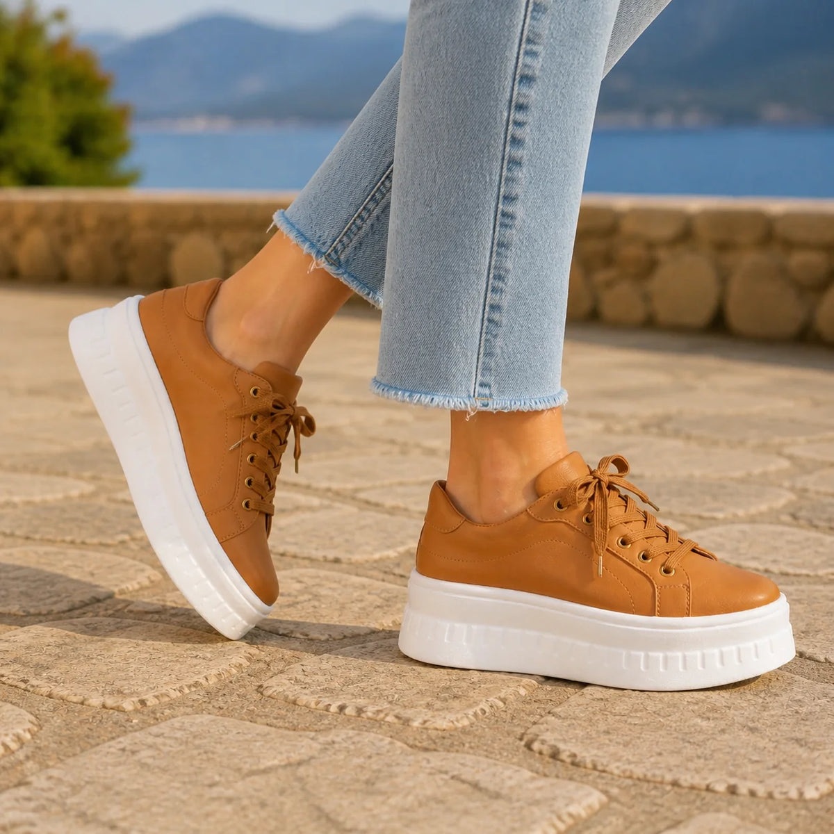 Brindisi | Women's Platform Sneakers with Arch Support | Lace-Up Trainers 2
