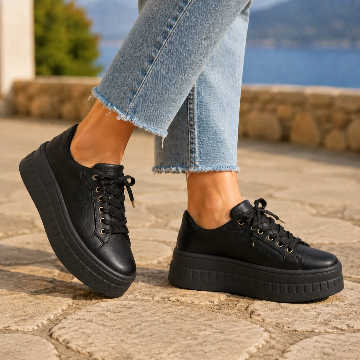 Brindisi | Women's Platform Sneakers with Arch Support | Lace-Up Trainers 4