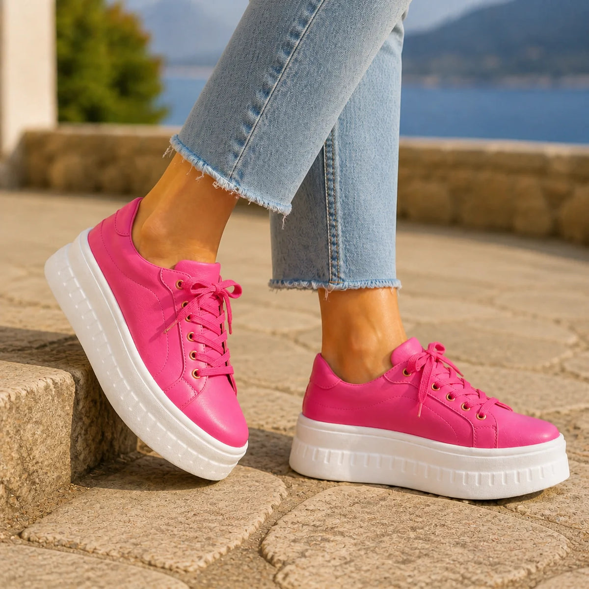 Brindisi | Women's Platform Sneakers with Arch Support | Lace-Up Trainers 7