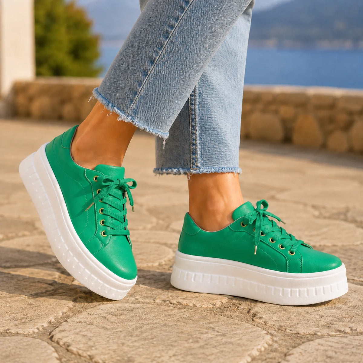 Brindisi | Women's Platform Sneakers with Arch Support | Lace-Up Trainers 8