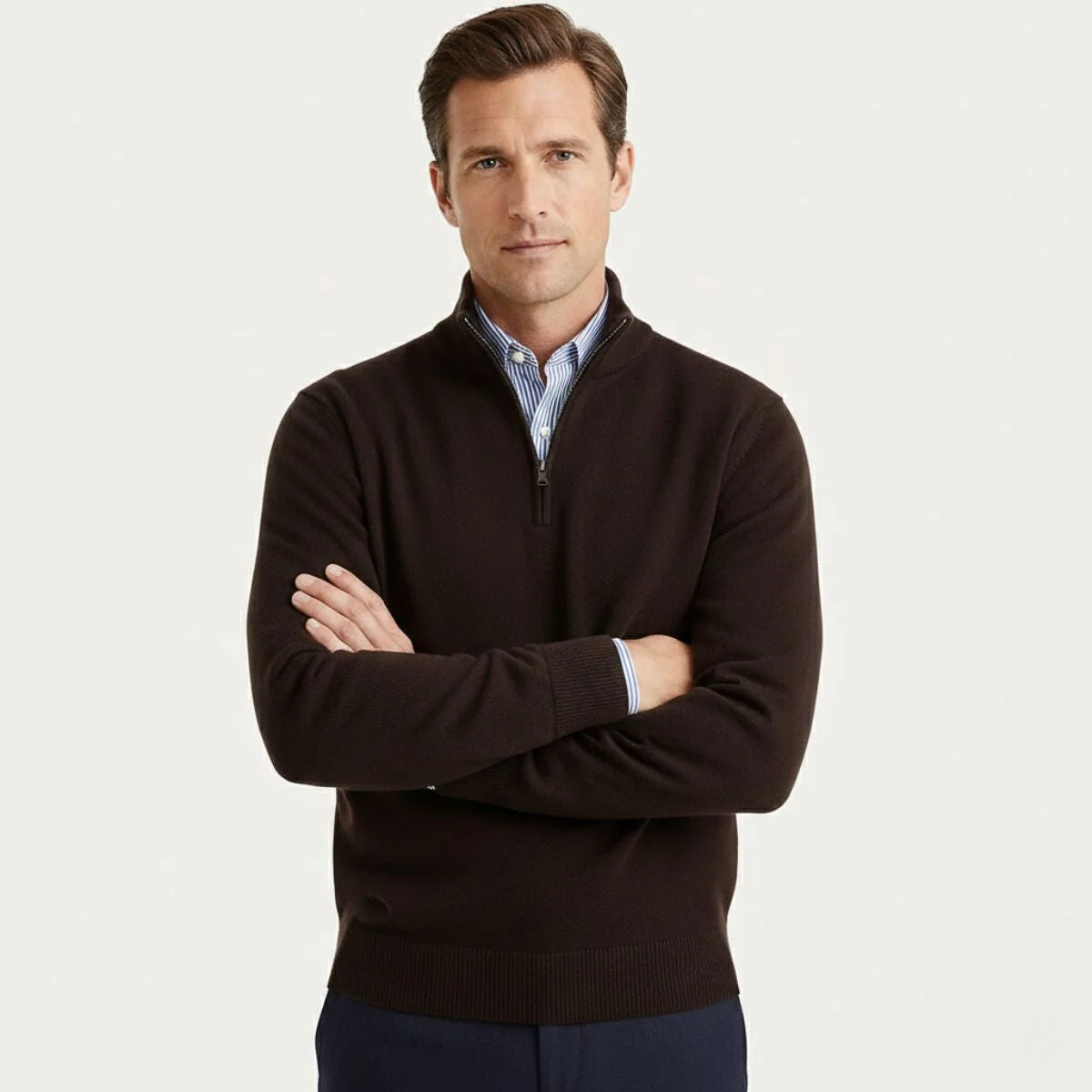 Bronx | Men's Modern Half Zip Quarter Zip Sweater 5