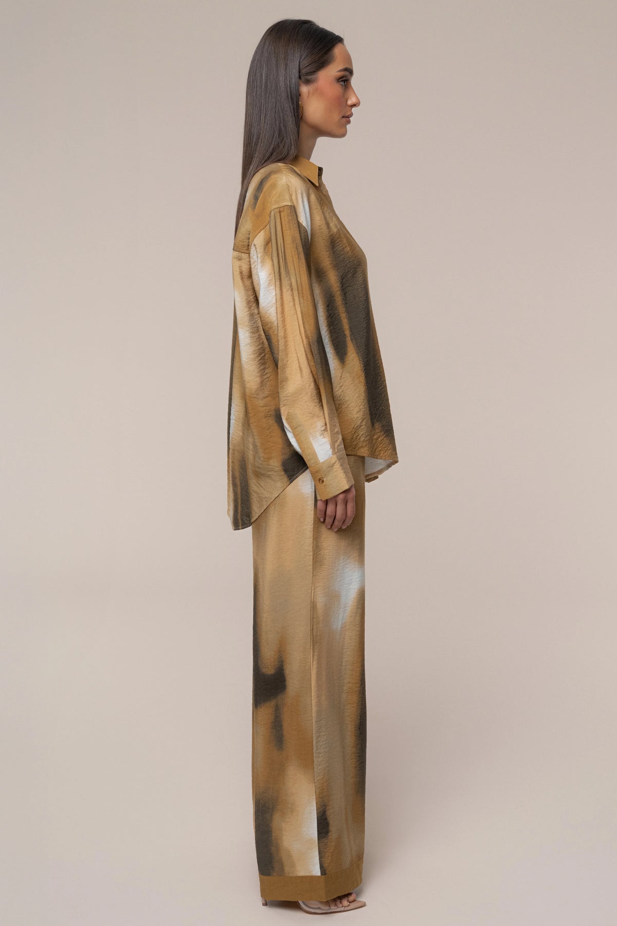 Brown Celestial Sands | Women's Long Sleeve Blouse 5