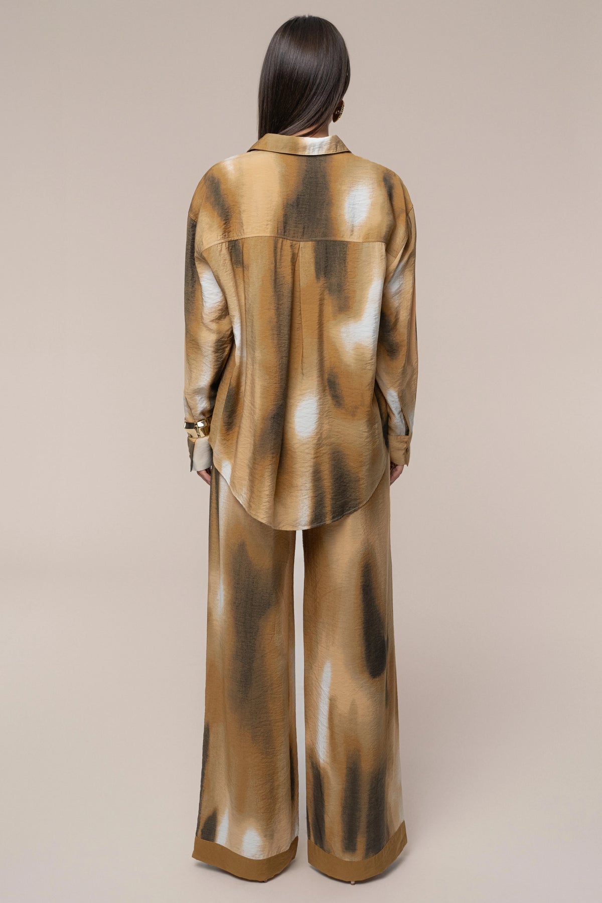 Brown Celestial Sands | Women's Long Sleeve Blouse 6
