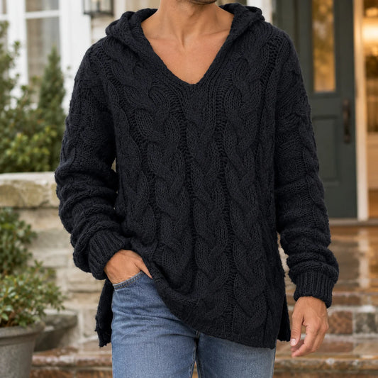 Carter | Women’s Oversized Cable Knit Hoodie 0