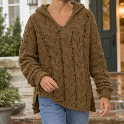 Carter | Women’s Oversized Cable Knit Hoodie 5