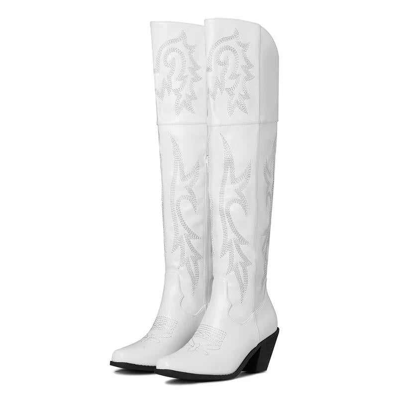 Cheyenne Classic Over-the-Knee Boots Black Brown 10