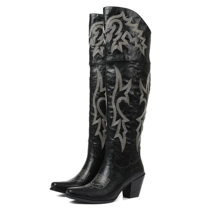 Cheyenne Classic Over-the-Knee Boots Black Brown 11