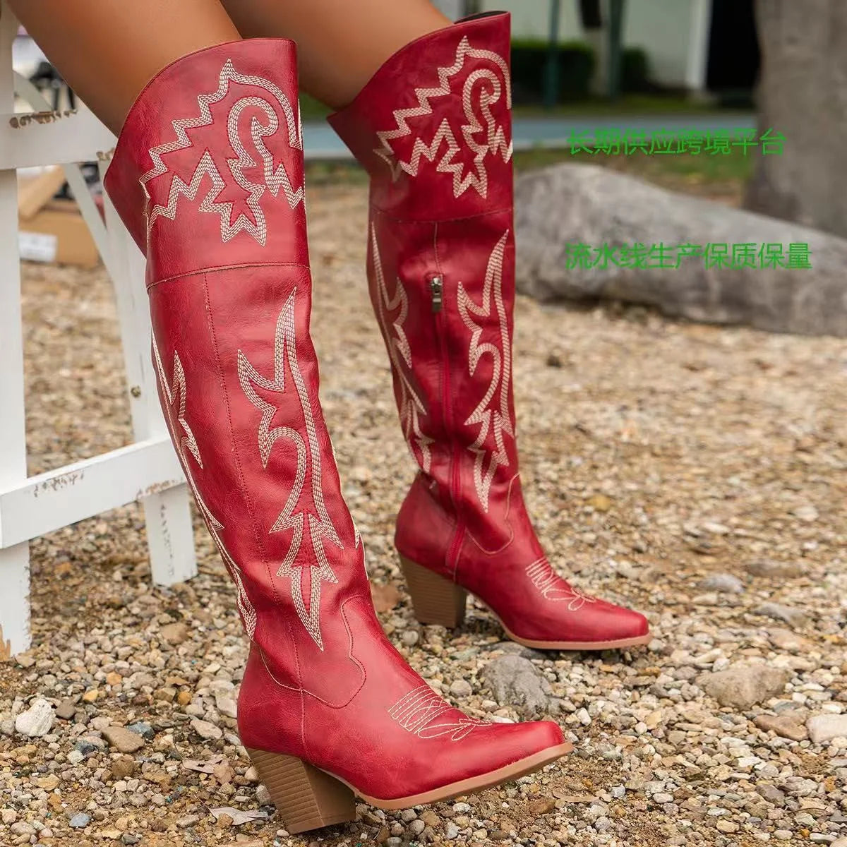 Cheyenne Classic Over-the-Knee Boots Black Brown 3
