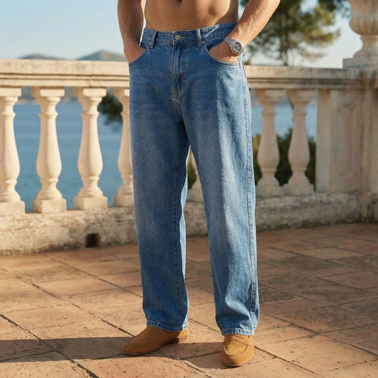 Clyde | Men's Relaxed Fit Straight Leg Denim Jeans 0