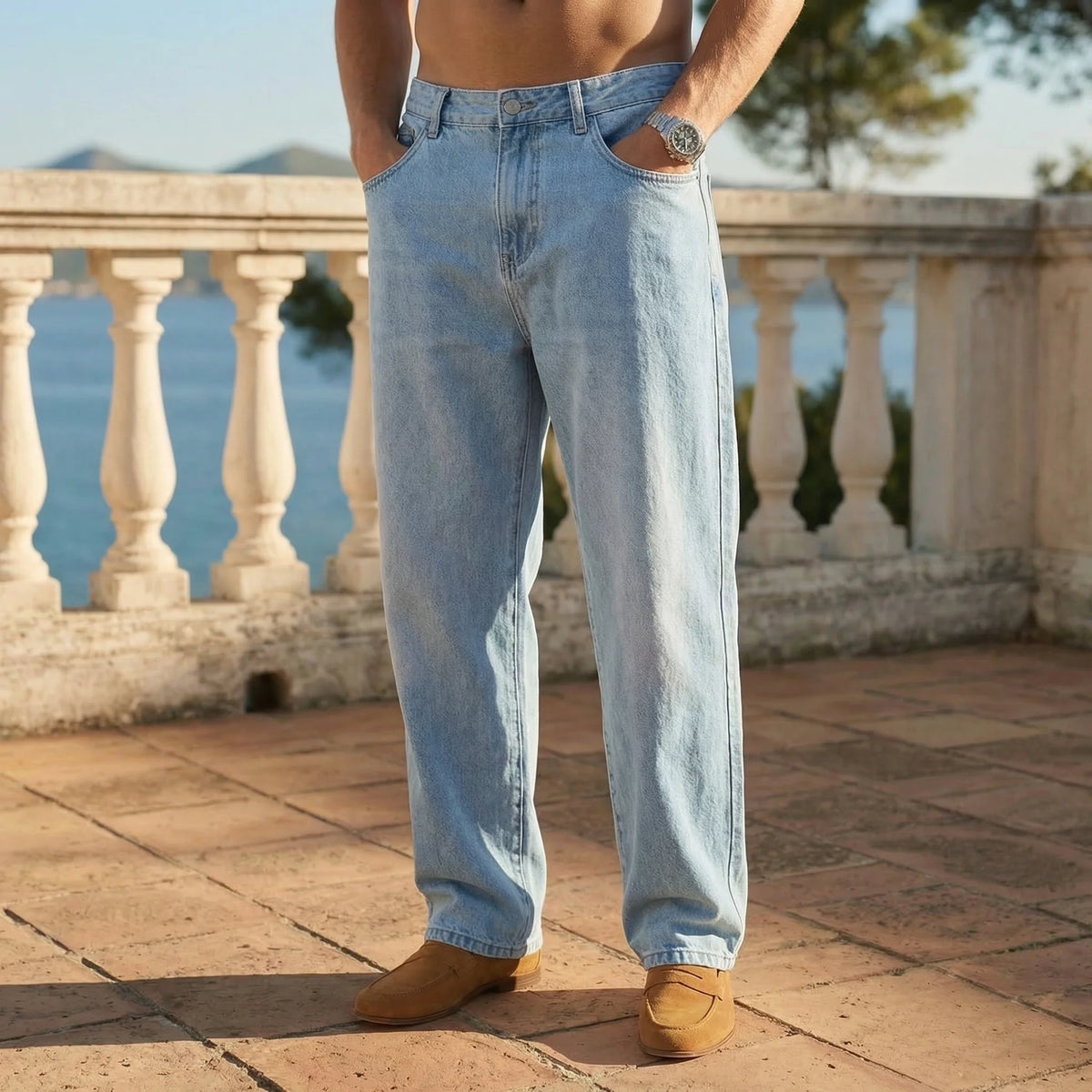 Clyde | Men's Relaxed Fit Straight Leg Denim Jeans 2