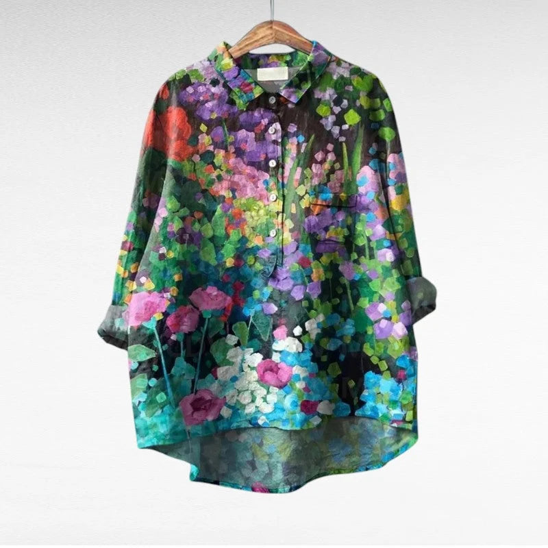 Colleen | Women's Multicolor Long Sleeve Blouse 0