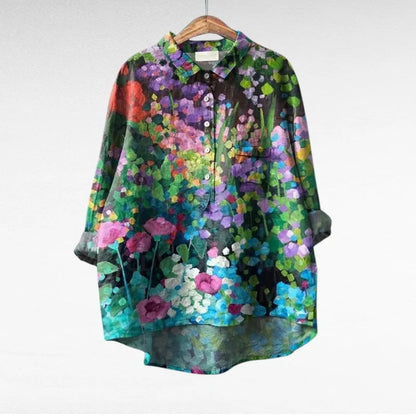 Colleen | Women's Multicolor Long Sleeve Blouse 0