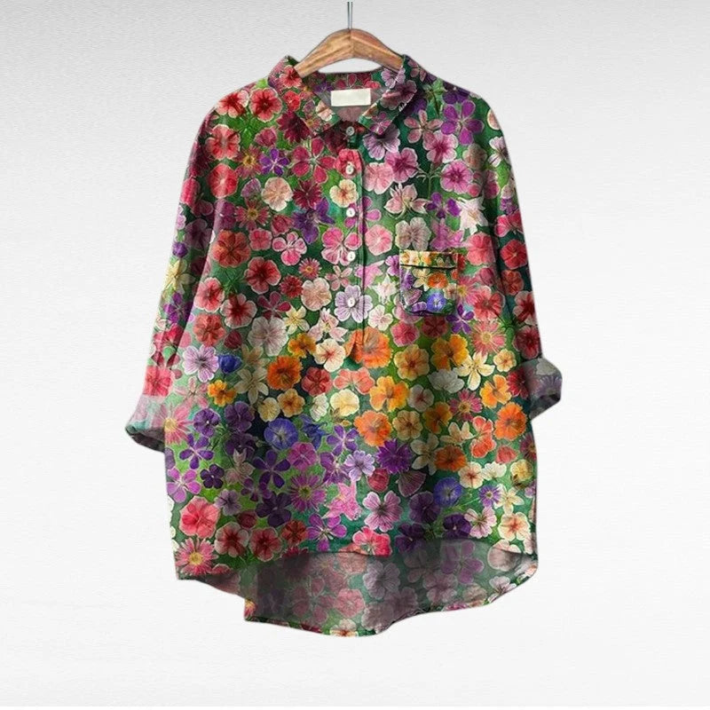 Colleen | Women's Multicolor Long Sleeve Blouse 1