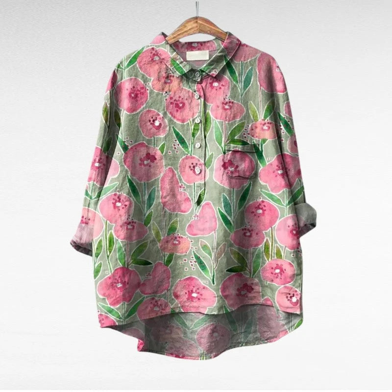 Colleen | Women's Multicolor Long Sleeve Blouse 6