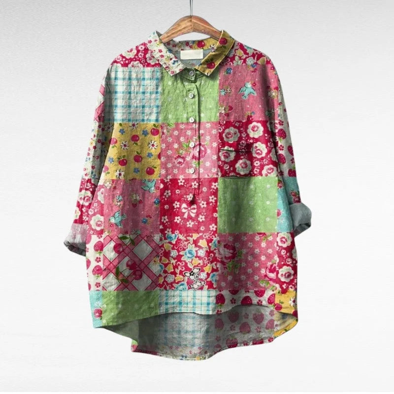 Colleen | Women's Multicolor Long Sleeve Blouse 9